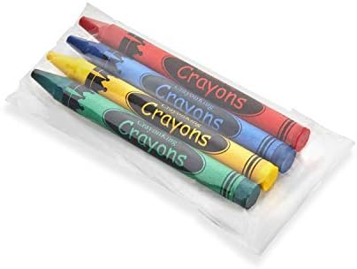 CrayonKing 150 Sets of 4-Packs in Cello (600 total bulk Crayons) Restaurants, Party Favors, Birthdays, School Teachers & Kids Coloring Non-Toxic Crayons