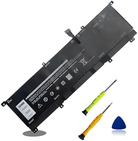 8N0T7 Laptop Battery Compatible with DELL XPS 15 9575 2-in-1 Precision 5530 2-in-1 Series Notebook 8N0T7 08N0T7 TMFYT 0TMFYT 11.4V 75Wh 6254mAh 6-Cell