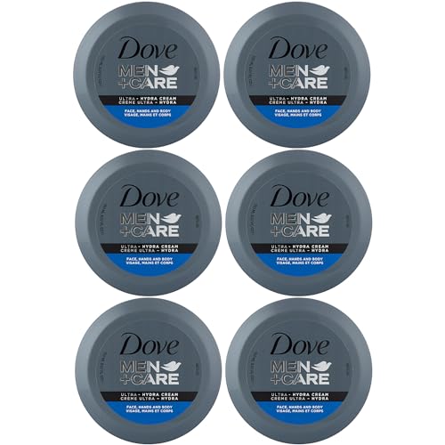Dove Men+Care Ultra Hydra Cream – Dove Lotion, 3-In-1 Advanced Skin Care for Men, Face Cream, Hand Cream, and Body Lotion for Extremely Dry Skin, All Skin Types, 5.07 Fl Oz (Pack of 6)