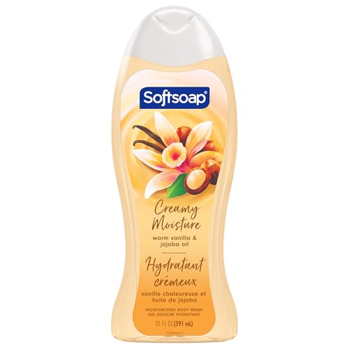 Softsoap Moisturizing Body Wash, Vanilla and Jojoba Oil - 20 Fluid Ounce (4 Pack)