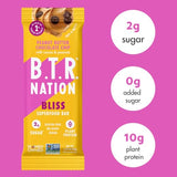 Vegan Keto Superfood Protein Bars, by B.T.R. - Low Carb, Plant Based, and Gluten Free | 12 Bars | Free of Sugar Alcohols and Boosted with Powerful Superfoods & Adaptogens! (Peanut Butter Chocolate Chip BLISS)