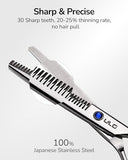 Hair Thinning Scissors ULG Professional Barber’s Texturizing Teeth Shears for Hairdressing, Salon and Home Use Thinning Shears for Hair Cutting, Made of Japanese Stainless Steel, 6.5 inch