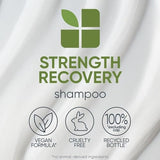 Biolage Strength Recovery Shampoo - Gently Cleanses, Reduces Breakage for Damaged & Sensitized Hair, Vegan, Cruelty-Free