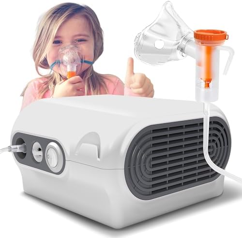 Nebulizer Machine for Adults and Kids, Compressor Nebulizer with Nebulizer Mask, Mouthpiece and Tubing for Home Use