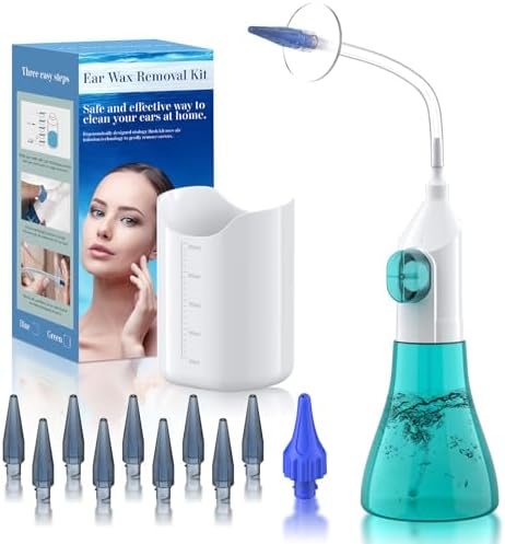 Ear Wax Removal, Ear Cleaner, Ear Cleaning Kit, FSA Eligible Items Only List, Manual Ear Irrigation Flushing System, Ear Wax Removal Kit, Safe and Effective to Clean Ear Built Up Wax