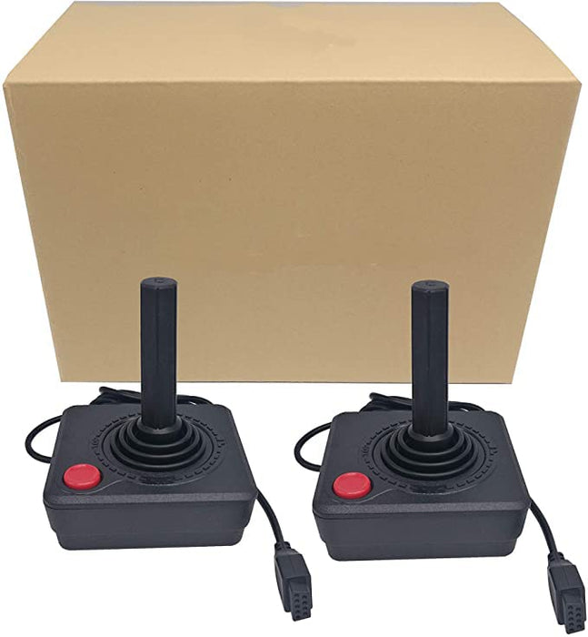 CHILDMORY Controller 2pcs Black Retro Classic Gamepad Joysticks for Atari 2600 System Console