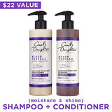 Carol's Daughter Black Vanilla Sulfate Free Shampoo and Conditioner Set for Curly, Wavy or Natural Hair, Moisturizing Hair Care for Dry, Damaged Hair, 1 Kit