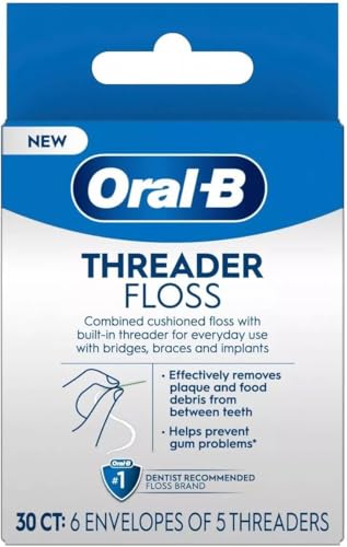 Oral-B Threader Floss, 30 Count (Pack of 6)