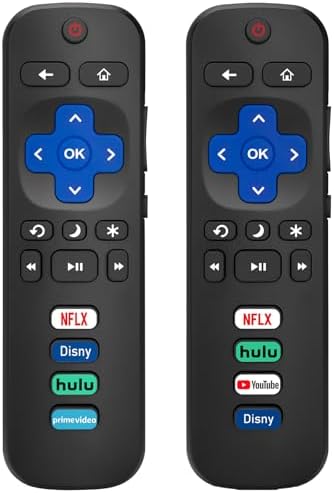 Replacement for Roku TV Remote, for Roku Hisense, Onn, Sharp, Philips, Hitachi, Element, Haier, LG, Sanyo, JVC TVs