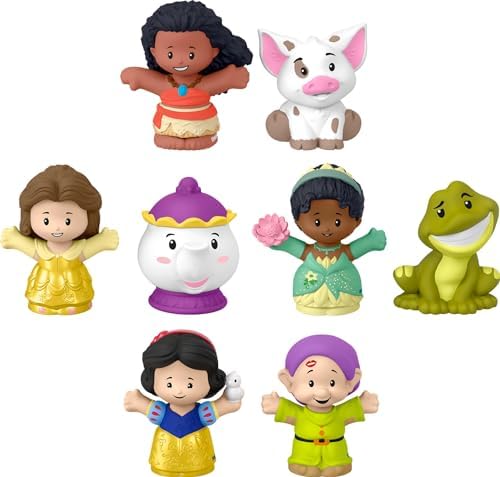 Fisher-Price Little People Toddler Toys Disney Princess Story Duos 8-Piece Figure Set for Pretend Play Kids Ages 18+ Months  (Amazon Exclusive)