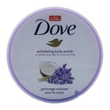 Dove Exfoliating Body Polish Body Scrub Crushed Lavender & Coconut Milk 10.5 oz