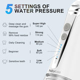 H2ofloss Water Flosser Cordless Professional Dental Oral Irrigator, Portable & Rechargeable Teeth Cleaner Picks 300ML IPX7 Waterproof Waterflosser Flossing Machine for Home Travel