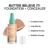 Physicians Formula Butter Believe It! Foundation + Concealer, Light-to-Medium | Dermatologist Tested, Clinicially Tested