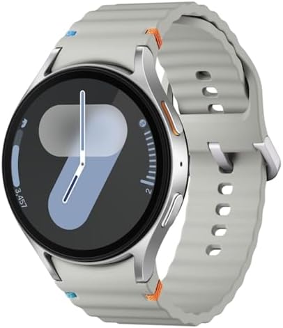 SAMSUNG Galaxy Watch 7 (44mm) AI Smartwatch w/ 1.5" AMOLED, Wear OS 5, Wi-Fi, Bluetooth, Heart Rate, Sleep Apnea & GPS Fitness Tracker, International Model L310 (w/Fast Charger, Silver)