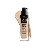 NYX PROFESSIONAL MAKEUP Can't Stop Won't Stop Foundation, 24h Full Coverage Matte Finish - Light Ivory