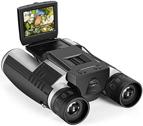 5M 2" LCD 16GB Digital Binocular with Camera 12X Zoom Video Photo Recorder Camcorder for Bird Watching Football Game Concert