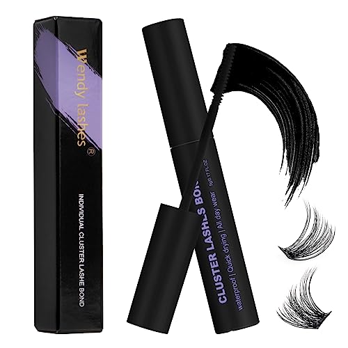 Waterproof Black Lash Glue for Cluster: Mild, Fast Drying, Wand Applicator, For DIY Lash Extensions, 5ML, Y0110