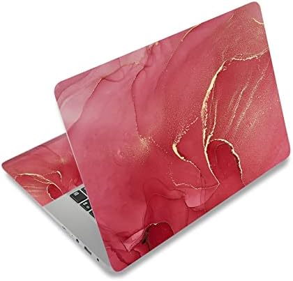 AIMSA Laptop Skin Sticker Decal, 12 13 13.3 14 15 15.4 15.6 inch Laptop Art Decal Protector Notebook Netbook PC 15.6" Universal Vinyl Cover, Red Marble