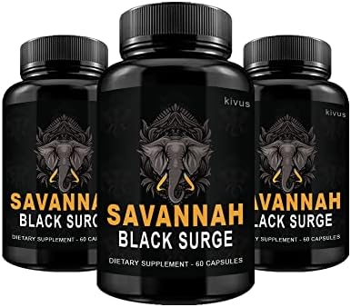 (3 Pack) Savannah Black Surge - Savannah Black Surge Enhancement (180 Capsules)