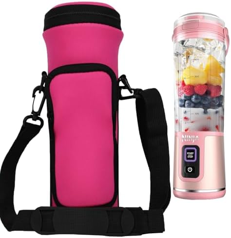 Portable Blender Storage Bag Sleeve with Shoulder Strap Fully wrapped Storage Bag for Ninja BC151NV/BC151BK/BC51NV/BC151CR/BC151EM/BC151PR/BC155PS 18oz Blast Portable Blender