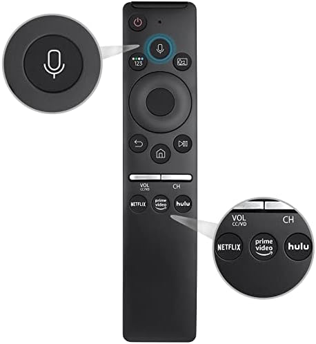 Replacement Voice Remote for Samsung Smart TVs, for Samsung-TV-Remote, for Samsung Crystal UHD QLED Curved 4K 8K Smart TVs(2020/2021)