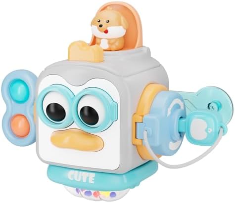 Montessori Toys for 1 Year Old, Sensory Toys for Toddlers 1-3, Travel Activities Busy Cube, Baby Gifts for 12 18 Month, Motor Skills Educational Learning Toys