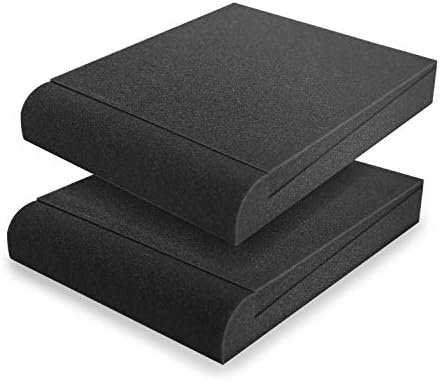 2 Pack Acoustic Isolation Pads, Studio Monitor Speaker Isolation Foam Pads, High Density Studio Monitor Isolation Pads Pair for 6.5" - 8" Monitor Speaker