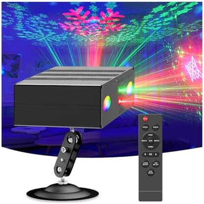 Party Lights,Disco DJ Lights Strobe Light Rave Stage Light Projector Effect Club Light Sound Activated with Remote Control for Parties Home Show Bar Club Birthday KTV DJ Pub Karaoke Christmas Holiday