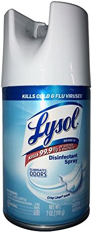 Lysol Disinfectant Spray, Crisp Linen, 7 Ounce (Pack of 2)
