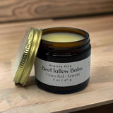 Prairie Fire Candles Beef Tallow Balm - 2 oz - Organic Grass Fed - Moisturizing Skin Care Lemon
