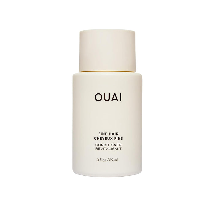 OUAI Fine Hair Conditioner Travel Size - Volumizing Conditioner for Fine Hair with Keratin, Biotin & Chia Seed Oil - Adds Softness, Bounce & Volume - Free from Parabens, Sulfates & Phthalates (3 Oz)