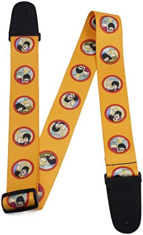 Perri’s Leathers Ltd. - The Beatles - Guitar Strap - Polyester - Yellow Submarine - Official Licensed Product - For Acoustic/Bass/Electric Guitars - Adjustable - Made in Canada (LPCP-6108)