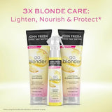 John Frieda Go Blonder Lightening Shampoo for Blonde Color-Treated Hair, Paraben Free, Phthalate Free, Silicone Free, Ammonia Free, Cruelty Free, Vegan, Blonde Shampoo 8.3 oz Bottle (Pack of 2)