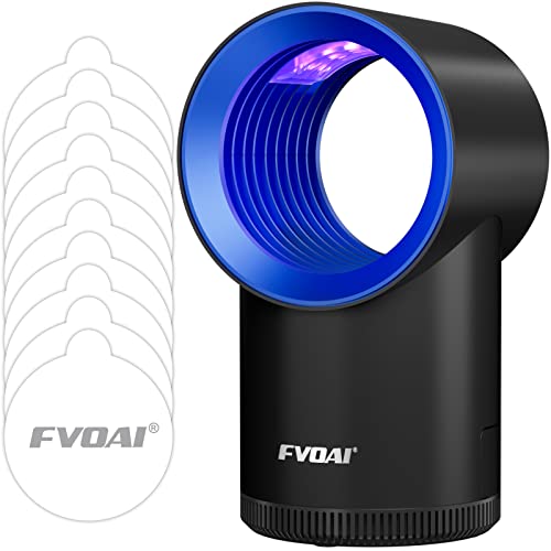 FVOAI Fruit Fly Trap Indoor, Fruit Fly Traps for Indoors H3 Mosquito Zapper Indoor Insect Trap with Suction, Time Setting, Bug Light & 10 Pcs Sticky Glue Boards (Blue)