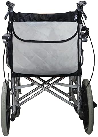 Wheelchair Backpack Bag, Wheelchair Bag,6Colors - Large Tote Accessory to Hang on Back- Lightweight, Wheelchair Storage Organizers for Walkers, Rollators, Scooters (gray)