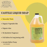 Adams Handmade Soap Thick Organic Castile Liquid Hand Soap 1 Gallon Refill - Lemongrass