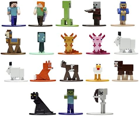 Minecraft Caves and Cliffs 1.65" 18-Pack Series 8 Die-cast Figures, Toys for Kids and Adults