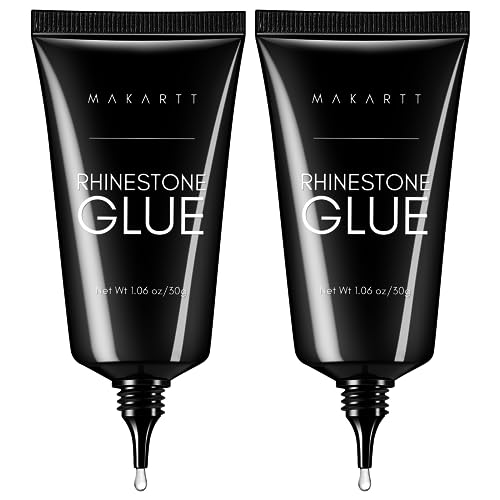Makartt Nail Rhinestone Glue for Nails - 60ML Gel Nail Glue for Rhinestones Gems Super Strong Bling Gel for Nail Gem Bow Jewels Crystals Beads Diamonds Pearls 3D Nail Art Cured Need Beauty Gift