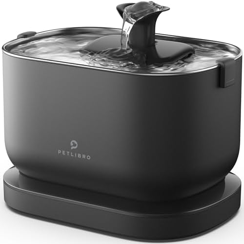 PETLIBRO Cat Water Fountain, Cordless Pet Fountain Battery Operated, 2.5L/84oz Dockstream Water Fountains for Cats Indoor, Cat Fountain with Stainless Steel Tray, Easy to Clean BPA-Free