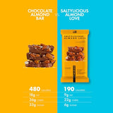 TRUBAR Vegan Protein Bar, Saltylicious Almond Love, Gluten Free, Plant Based Protein, Dairy Free, Non GMO, Soy Free, No Sugar Alcohols, 12G Protein, 13G Fiber, 23G Carb, on The Go Snack Bars, 12 CT