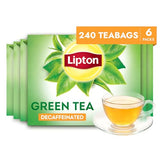 Lipton Decaffeinated Green Tea Bags, Unsweetened Teabags for Decaf Hot Tea or Decaf Iced Tea with Flavonoids, 240 Total Tea Bags (40ct - Pack of 6)