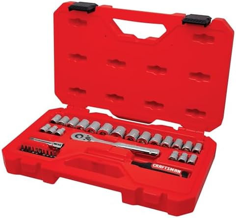 CRAFTSMAN Mechanics Tool Set, 33 Piece, 3/8 Inch Drive SAE/Metric (CMMT12113)