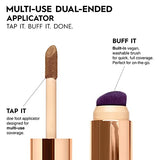 Urban Decay Quickie 24HR Full Coverage Waterproof Concealer (50WY - Tan Warm Yellow), Natural Matte Finish, Hydrating Vitamin E, Dual-ended Buffing Brush & Multi-use Applicator - 0.5 fl oz