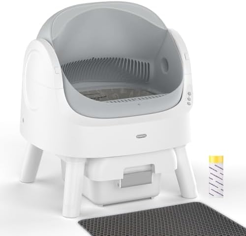 AutoScooper 11 Self Cleaning Cat Litter Box, Automatic Cat Litter Box for Multiple Cats, Integrated Safety Protection with Open-Top Design