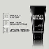 Redken Brews Holding Gel For Men, Medium Hold, Medium Shine, Flake-Free, Hair Gel 5 fl. oz