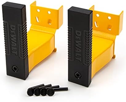 DEWALT Cord Minder Bracket 2-Piece Storage Rack Accessory Set, Compatible with 4 and 6-foot Storage Racks, 50-lb Load Capacity for Set, Spring-Loaded, Locking Pins Included, Powder-Coated