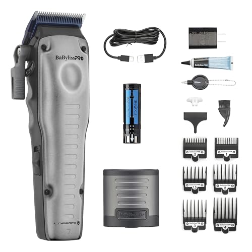 BaBylissPRO FXONE LO-PROFX Professional Cordless Clippers for Men with Interchangeable Battery
