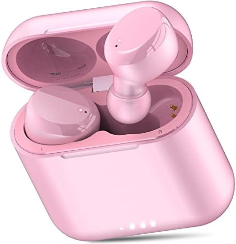 TOZO T6 True Wireless Earbuds Bluetooth 5.3 Headphones Touch Control with Wireless Charging Case IPX8 Waterproof Stereo Earphones in-Ear Built-in Mic Headset Premium Deep Bass 32 EQs via APP
