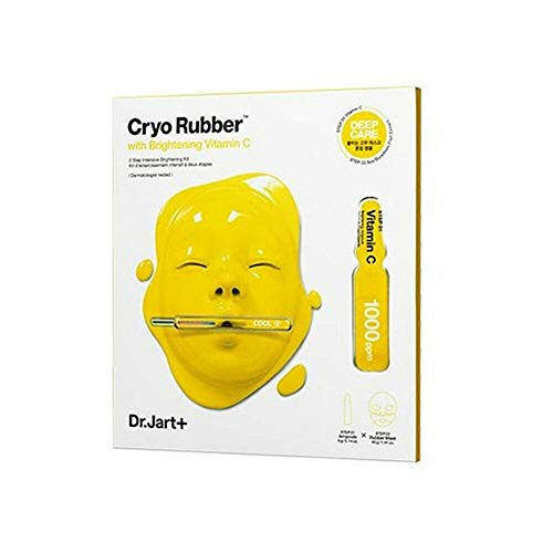 Dr.Jart Dermask Cryo Rubber Facial Mask Pack (4 Types) NEW UPGRADE Ampoule + Rubber Mask 2 Step Kit (Brightening Vitamin C) Y