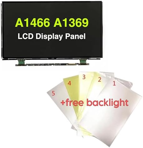 A1466 A1369 LCD Screen Glass for MacBook air 13'' A1369 A1466 2010-2017 LCD Display Panel (LCD Panel Only+ Free Backlight) (Not Complete LCD Assembly)